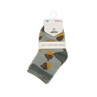 Apollo Babysok Acorn Multicolor Groen 3-Pack