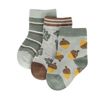 Apollo Babysok Acorn Multicolor Groen 3-Pack