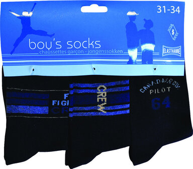 Boys Socks Crew 3-Pack