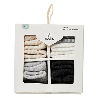 Apollo Babysokjes Giftbox Unisex 7-pack