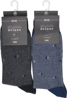 Men Socks 3-Pack Deluxe Triangle 