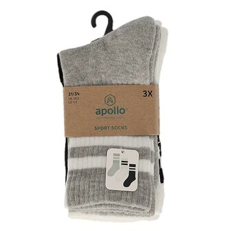 Apollo Kids Sport Socks Multi Color 3-Pack