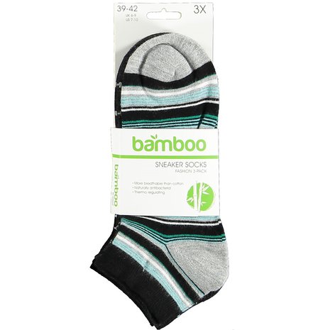 Bamboo Sneakers Multi Grey 3-Pack 