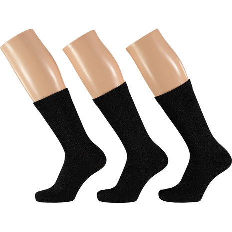 Apollo Damessokken Fijne Glitter 3-Pack