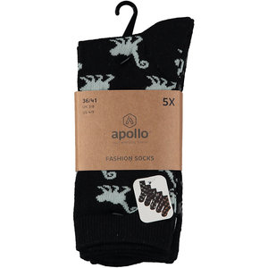 Apollo Damessokken Dierenprint 5-Pack